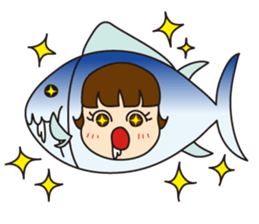 [1st dish] Farm-Raised Tuna Girl sticker #3235414