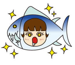 [1st dish] Farm-Raised Tuna Girl sticker #3235414