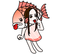 [2nd dish] Swim! Tai-musume (Sea Bream) sticker #3235423