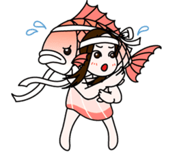 [2nd dish] Swim! Tai-musume (Sea Bream) sticker #3235425