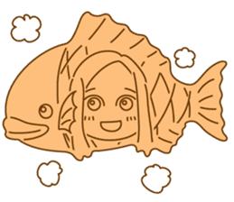 [2nd dish] Swim! Tai-musume (Sea Bream) sticker #3235435