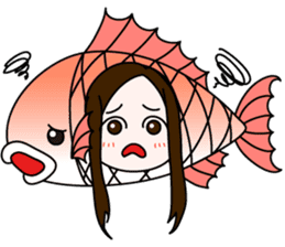 [2nd dish] Swim! Tai-musume (Sea Bream) sticker #3235456