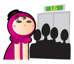 Liz Office Working sticker #3235674