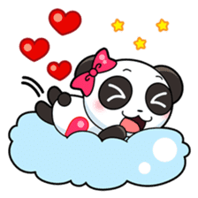 Cute Valentine Panda Couple sticker #3237142