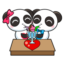 Cute Valentine Panda Couple sticker #3237147