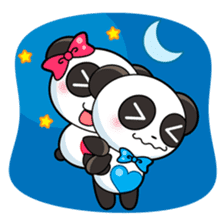 Cute Valentine Panda Couple sticker #3237149