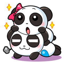 Cute Valentine Panda Couple sticker #3237150