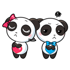 Cute Valentine Panda Couple sticker #3237152