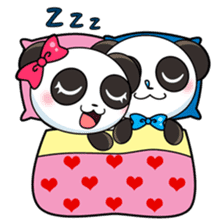 Cute Valentine Panda Couple sticker #3237155