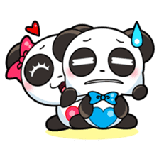 Cute Valentine Panda Couple sticker #3237156