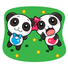 Cute Valentine Panda Couple sticker #3237158