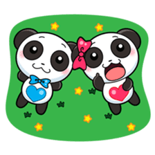Cute Valentine Panda Couple sticker #3237158