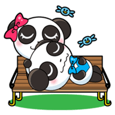 Cute Valentine Panda Couple sticker #3237161
