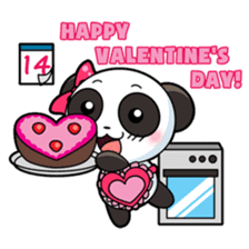 Cute Valentine Panda Couple sticker #3237162