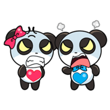 Cute Valentine Panda Couple sticker #3237165
