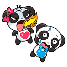 Cute Valentine Panda Couple sticker #3237166