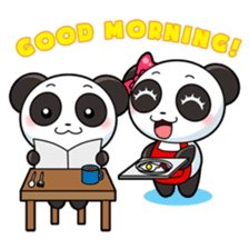 Cute Valentine Panda Couple sticker #3237168