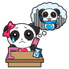 Cute Valentine Panda Couple sticker #3237169