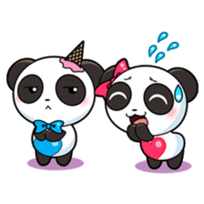 Cute Valentine Panda Couple sticker #3237171