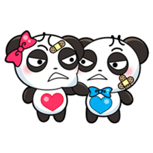 Cute Valentine Panda Couple sticker #3237172