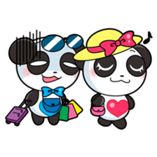 Cute Valentine Panda Couple sticker #3237174