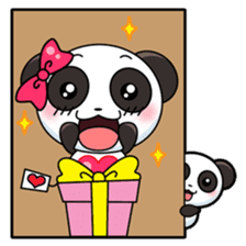 Cute Valentine Panda Couple sticker #3237177