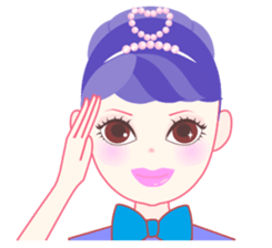 Girl with the eyes power(English) sticker #3237387