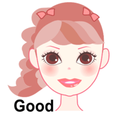 Girl with the eyes power(English) sticker #3237389