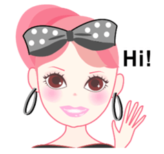 Girl with the eyes power(English) sticker #3237390