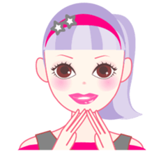 Girl with the eyes power(English) sticker #3237392