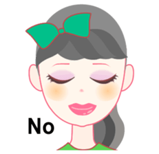 Girl with the eyes power(English) sticker #3237394