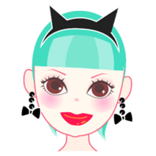 Girl with the eyes power(English) sticker #3237399