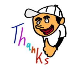 Japanese baseball boy sticker #3238912