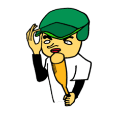 Japanese baseball boy sticker #3238914