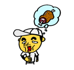 Japanese baseball boy sticker #3238923