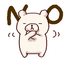 Handwritten white bears sticker #3239064