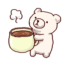 Handwritten white bears sticker #3239070