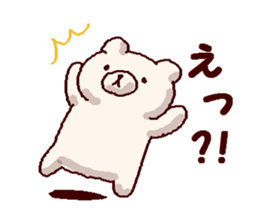 Handwritten white bears sticker #3239071