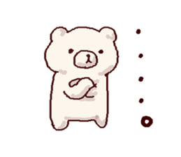 Handwritten white bears sticker #3239086