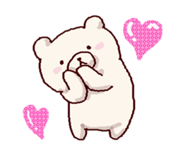 Handwritten white bears sticker #3239092