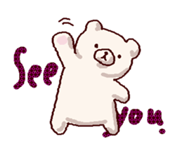 Handwritten white bears sticker #3239098