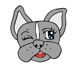 French bulldog, Amelie 40 various faces! sticker #3239219