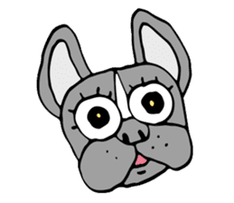 French bulldog, Amelie 40 various faces! sticker #3239227