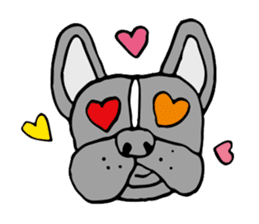 French bulldog, Amelie 40 various faces! sticker #3239228