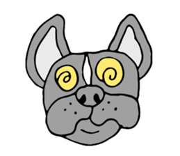 French bulldog, Amelie 40 various faces! sticker #3239231