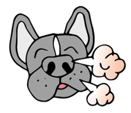 French bulldog, Amelie 40 various faces! sticker #3239233