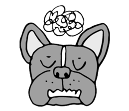 French bulldog, Amelie 40 various faces! sticker #3239237