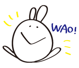 Handwritten Rabbit Sticker sticker #3240223