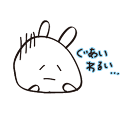 Handwritten Rabbit Sticker sticker #3240238