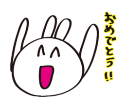 Handwritten Rabbit Sticker sticker #3240257